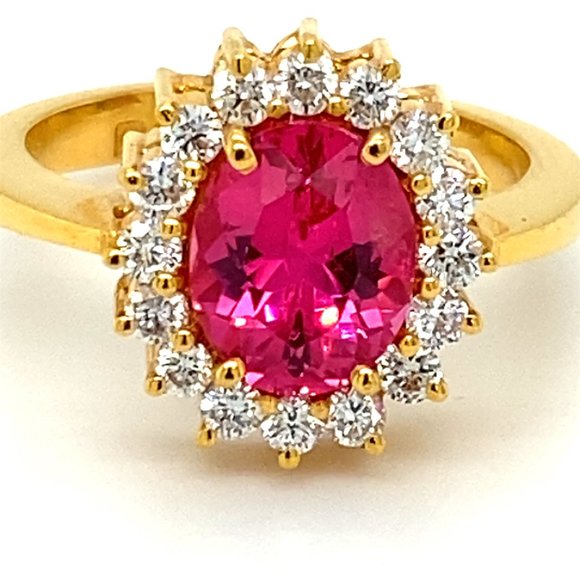 Certified Mahenge Spinel 2.05ct Diamonds 22K Ring - Picture 7 of 8